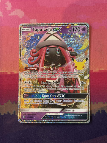 Pokemon Card Tapu Lele GX 25th Celebrations Ultra Rare 60/145 Near Mint