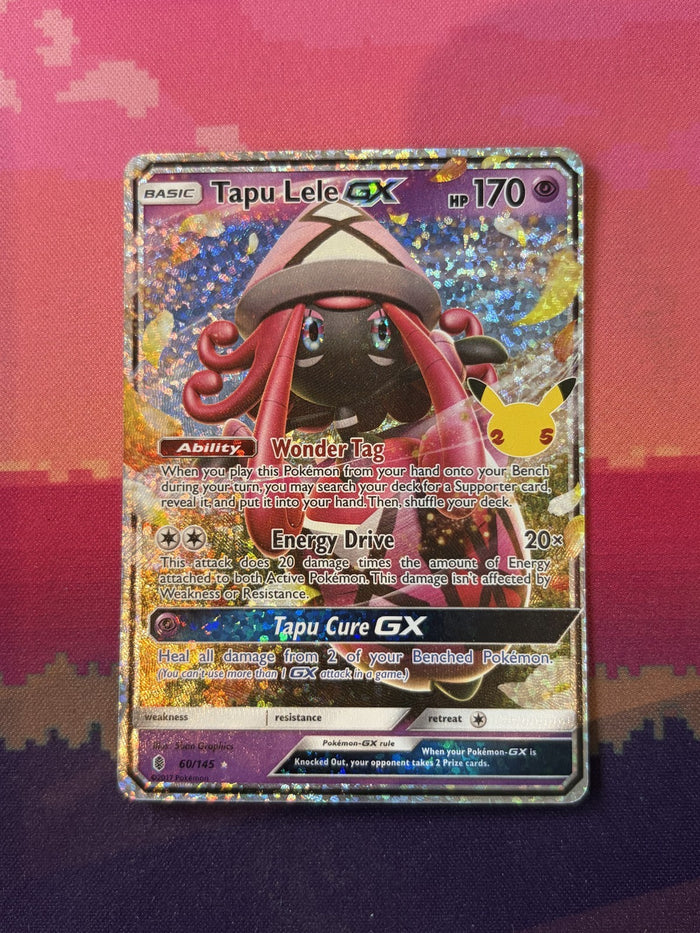 Pokemon Card Tapu Lele GX 25th Celebrations Ultra Rare 60/145 Near Mint