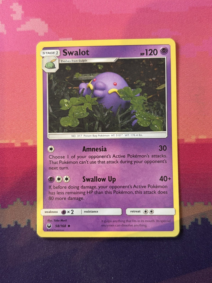 Pokemon Card Swalot Lost Thunder Uncommon 58/168 Near Mint