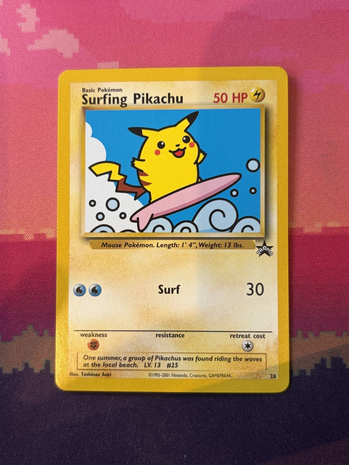 Pokemon Card Surfing Pikachu Wizards Black Star Promo 28 Near Mint