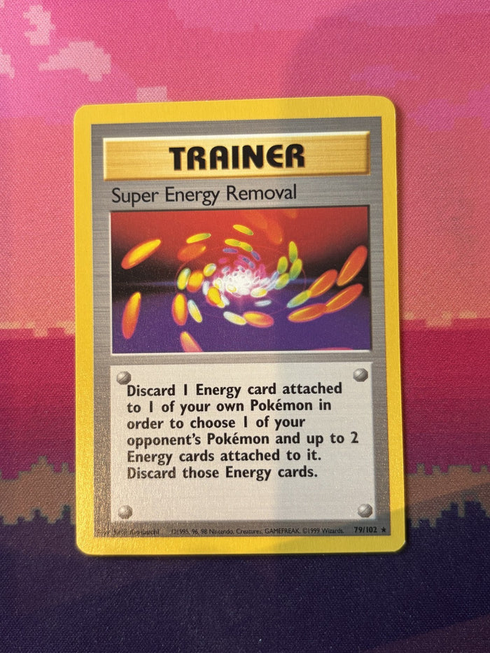 Pokemon Card Super Energy Removal Base Set Rare 79/102 Near Mint