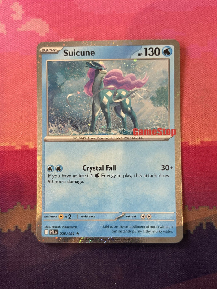 Pokemon Card Suicune Phantasmal Flames GameStop STAMP  026/094 Near Mint