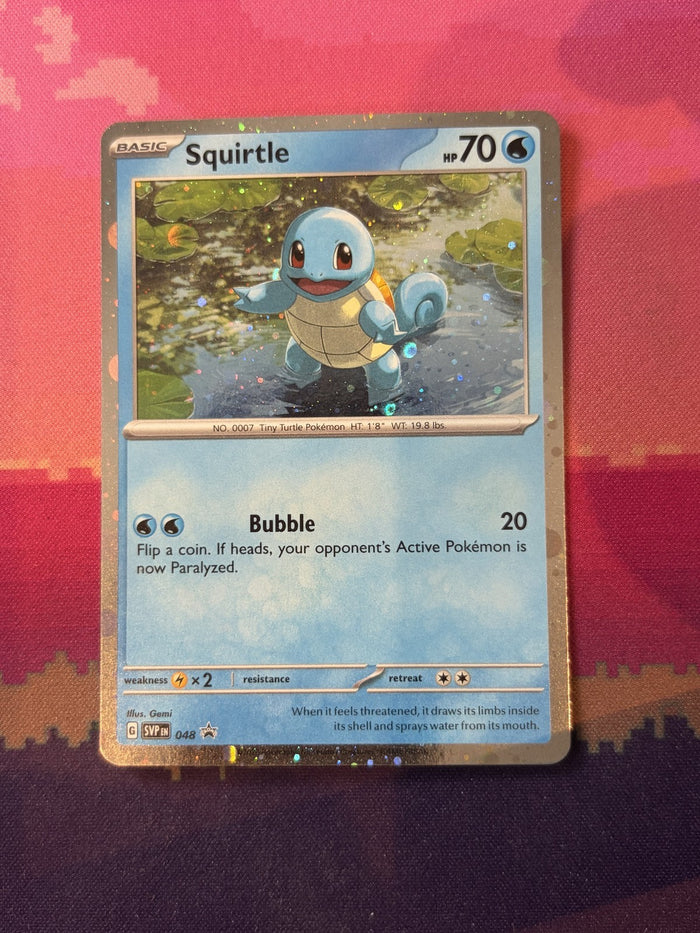 Pokemon Card Squirtle Scarlet & Violet Promo Holo 048 Near Mint