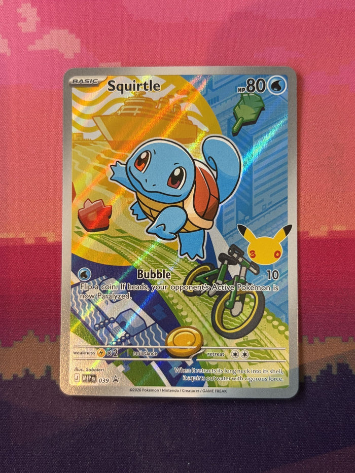 Pokemon Card Squirtle Mega Evolution Promo Holo 039 Near Mint