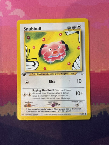 Pokemon Card Snubbull Neo Revelation 1st Edition Common 55/64 Near Mint