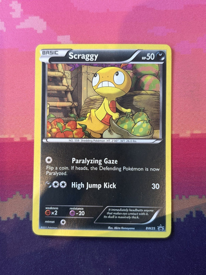 Pokemon Card Scraggy Promo BW25 Near Mint