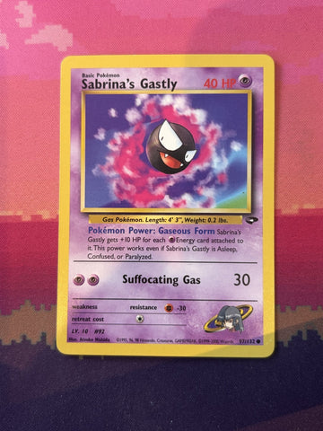 Pokemon Card Sabrina's Gastly Gym Challenge Common 97/132 Near Mint