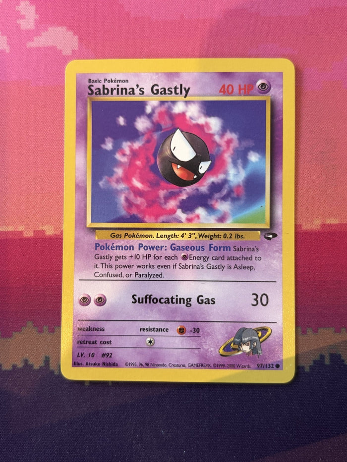 Pokemon Card Sabrina's Gastly Gym Challenge Common 97/132 Near Mint