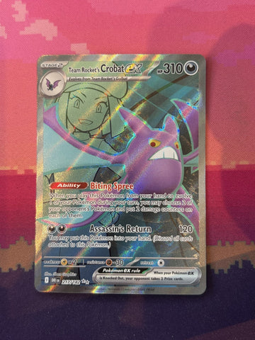 Pokemon Card Team Rocket's Crobat ex Destined Rivals Ultra Rare 217/182 NM