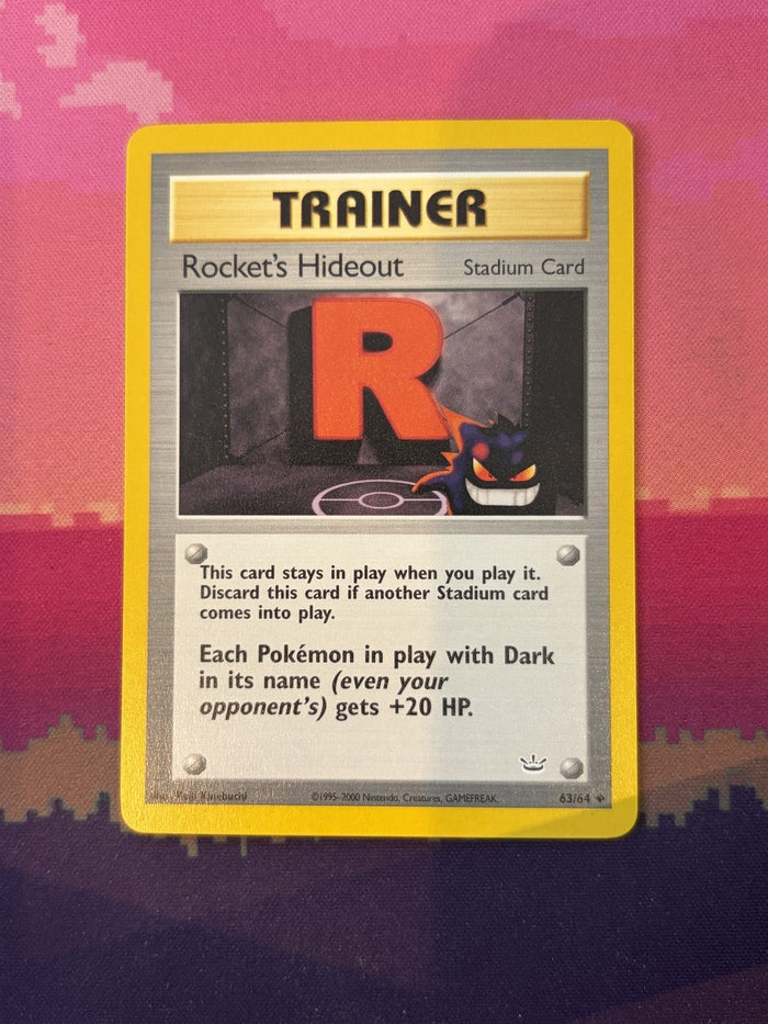 Pokemon Card Rocket's Hideout Neo Revelation Uncommon 63/64 Near Mint