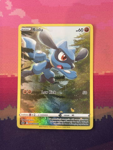 Pokemon Card Riolu Crown Zenith Rare Holo GG26/GG70 Near Mint