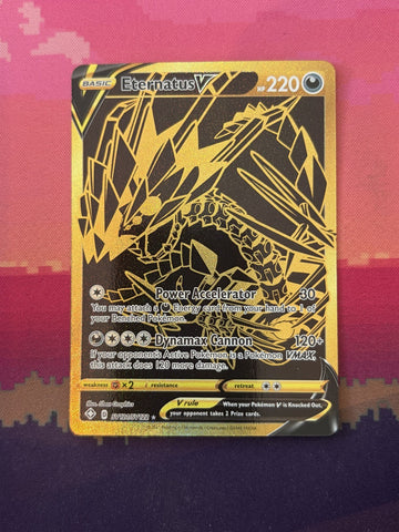 Pokemon Card Eternatus V Shining Fates Secret Rare SV121/SV122 Near Mint
