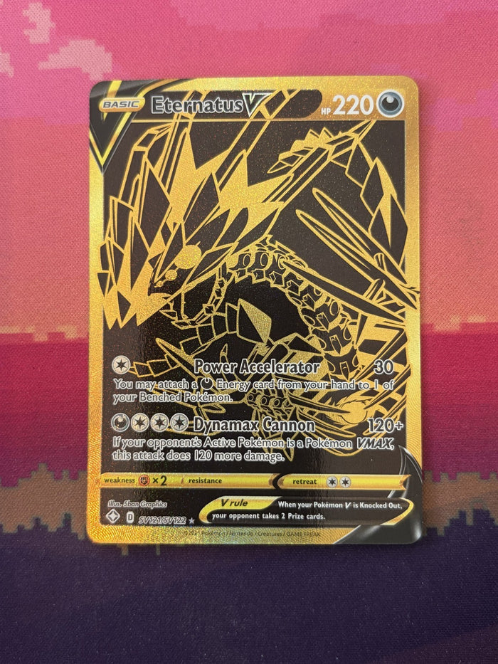 Pokemon Card Eternatus V Shining Fates Secret Rare SV121/SV122 Near Mint
