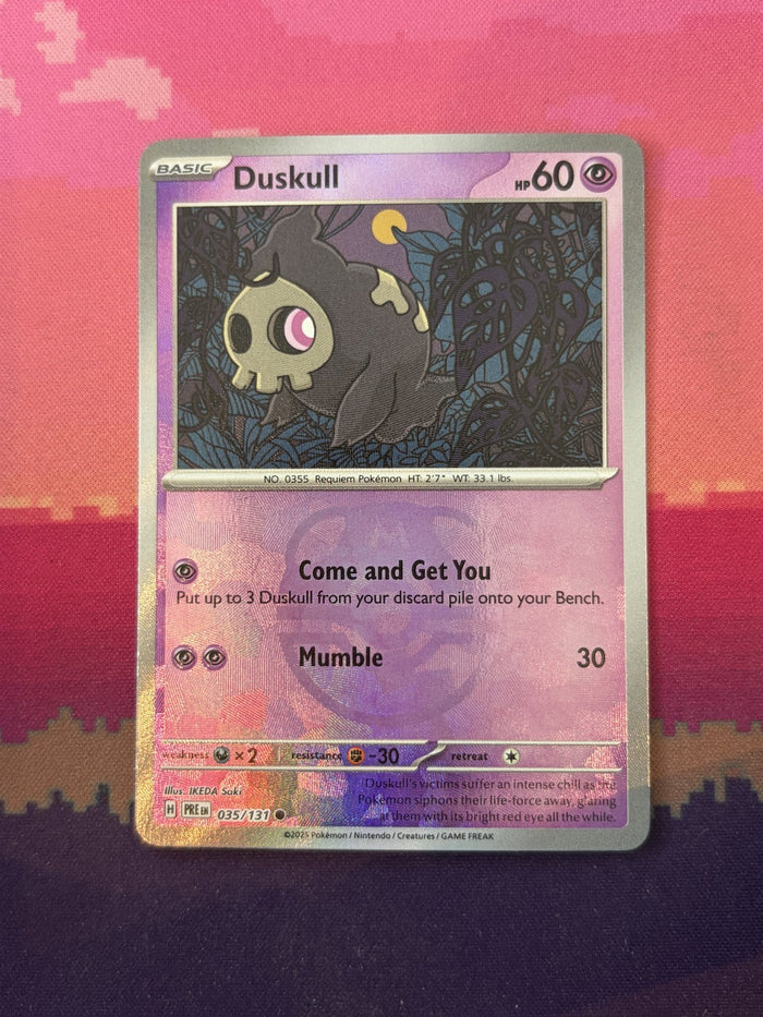 Pokemon Card Duskull Prismatic Evolutions Masterball 035/131 Near Mint