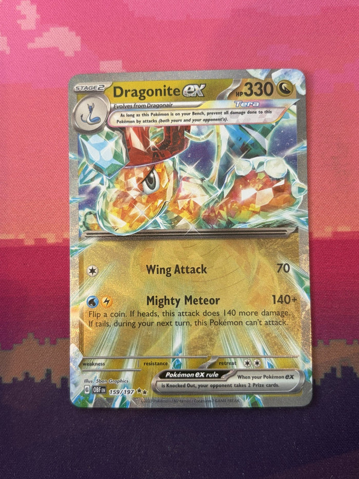 Pokemon Card Dragonite ex Obsidian Flames Double Rare 159/197 NM