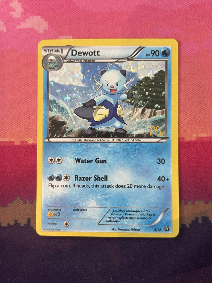 Pokemon Card Dewott McDonald's 2012 Holo 5/12 Near Mint