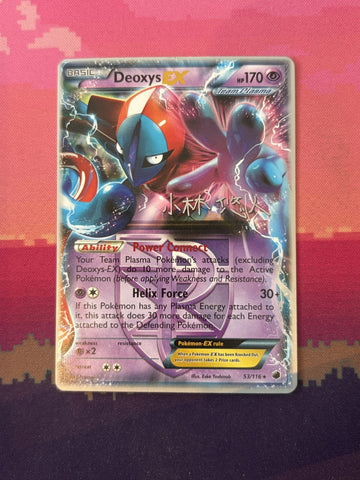 Pokemon Card Deoxys EX Plasma Freeze World Championships Rare 53/116 Near Mint