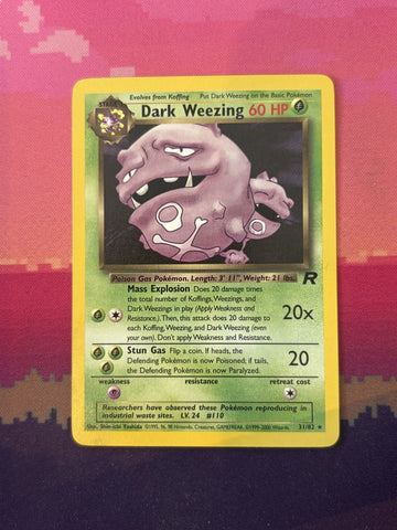 Pokemon Card Dark Weezing Team Rocket Rare 31/82 Near Mint