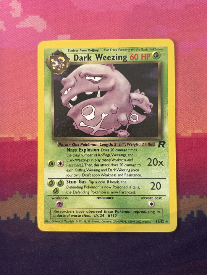 Pokemon Card Dark Weezing Team Rocket Rare 31/82 Near Mint