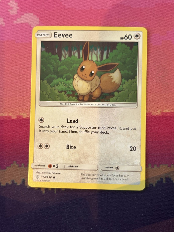 Pokemon Card Eevee Cosmic Eclipse Common 166/236 Near Mint