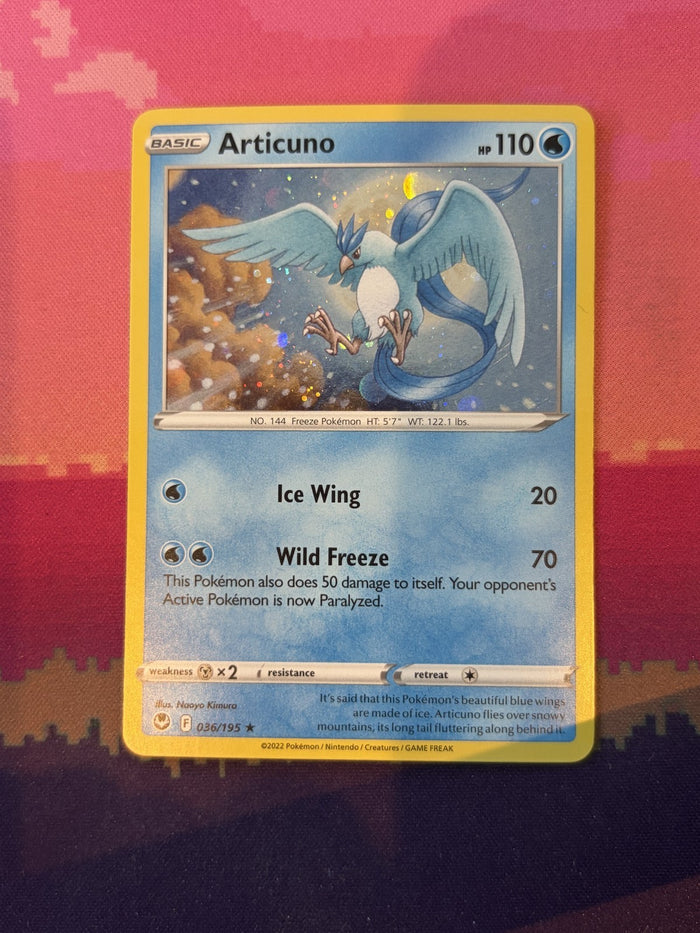 Pokemon Card Articuno Silver Tempest Cosmo Holo Rare 036/195 Near Mint