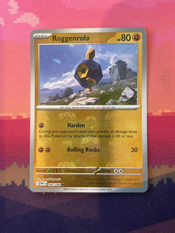 Pokemon Card Roggenrola White Flare Masterball Reverse Holo 046/086 Near Mint