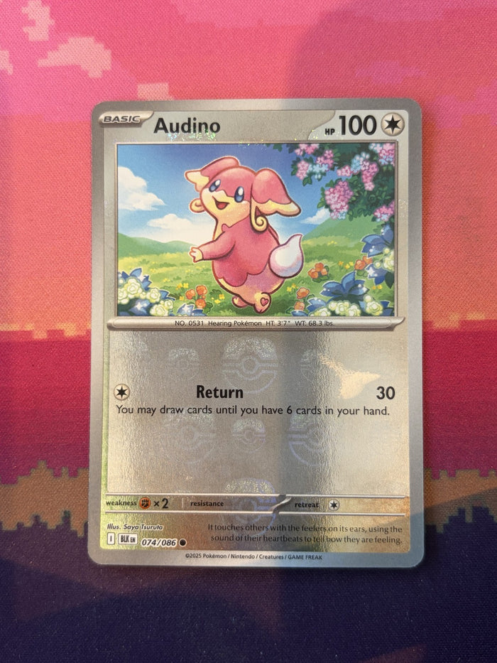 Pokemon Card Audino Black Bolt Masterball 074/086 Near Mint