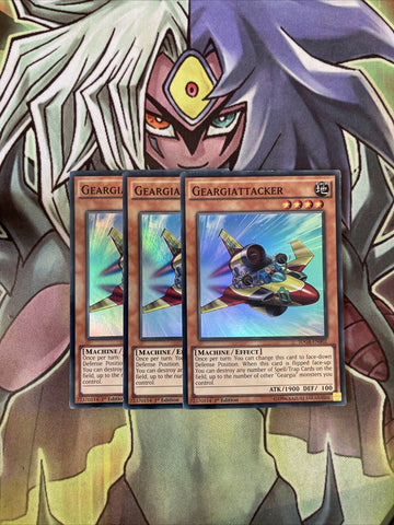 SDGR-EN002 x3 Geargiattacker Super Rare Excellent Condition Yugioh
