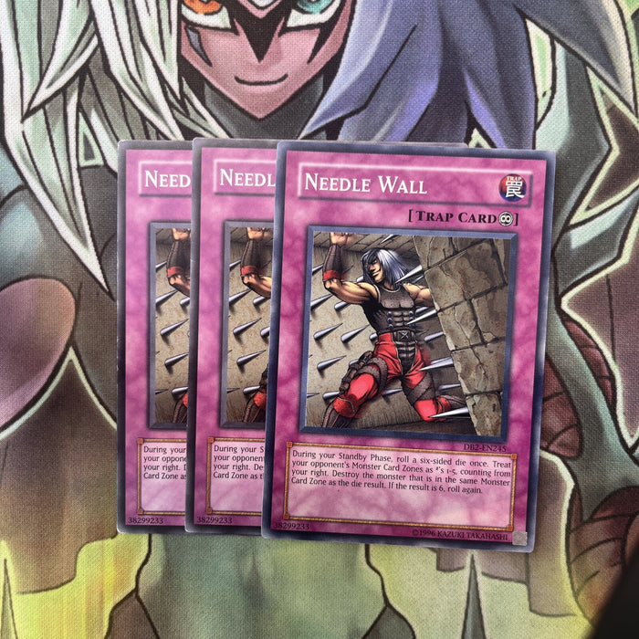 DB2-EN245 x3 Needle Wall Common Excellent Condition Yugioh