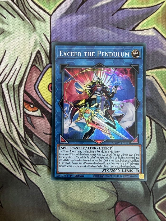 AGOV-EN045 Exceed the Pendulum Super Rare 1st Edition NM Yugioh Card