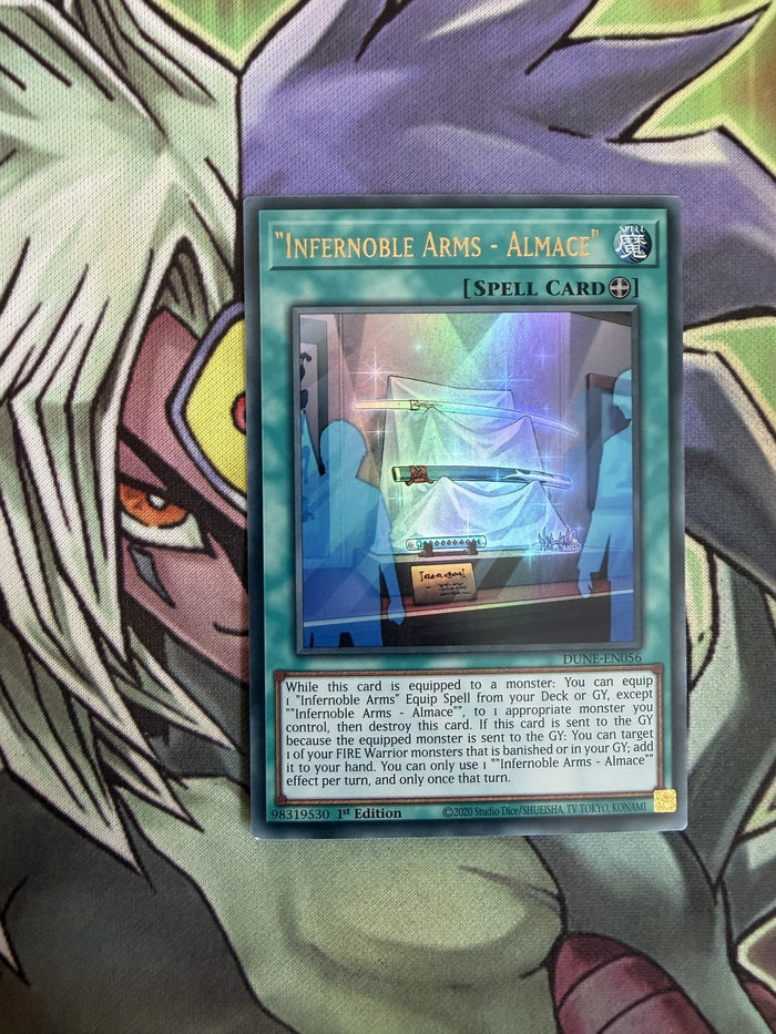 DUNE-EN056 "Infernoble Arms - Almace" Ultra Rare 1st Edition NM Yugioh Card