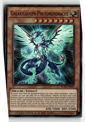 AC11-DE022 Galaxy-Eyes Photon Dragon GERMAN SUPER NM Yugioh Card