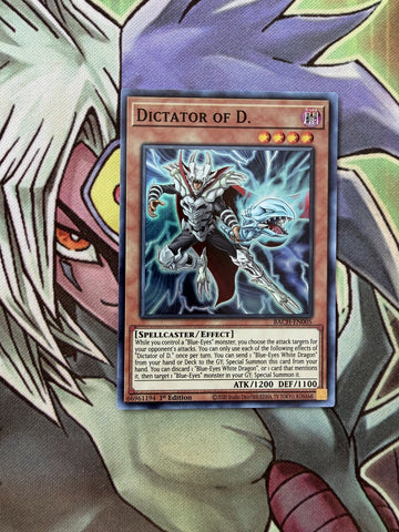 BACH-EN005 Dictator of D. Super Rare 1st Edition NM Yugioh Card
