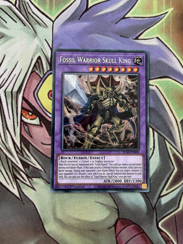 BLAR-EN006 Fossil Warrior Skull King Secret Rare 1st Edition NM Yugioh Card