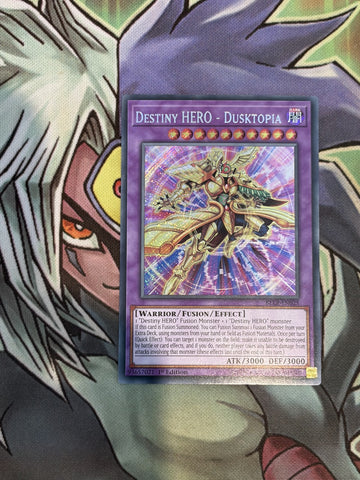 BLLR-EN025 Destiny HERO - Dusktopia Secret Rare 1st Edition NM Yugioh Card