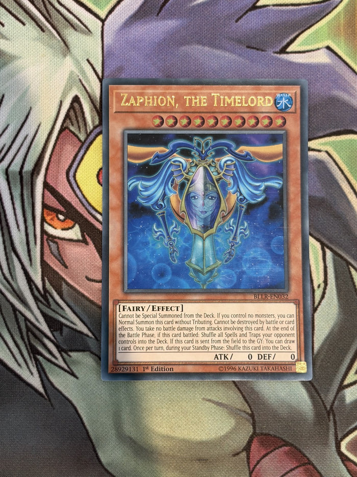 BLLR-EN032 Zaphion, the Timelord Ultra Rare 1st Edition NM Yugioh Card