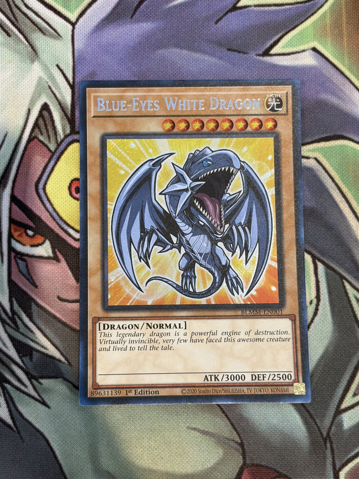 BLMM-EN001 Blue-Eyes White Dragon Secret Rare 1st Edition NM Yugioh Card