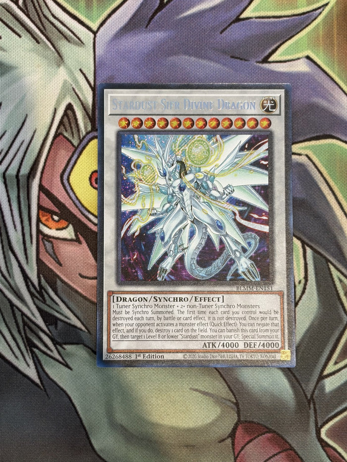 BLMM-EN151 Stardust Sifr Divine Dragon Secret Rare 1st Edition NM Yugioh Card