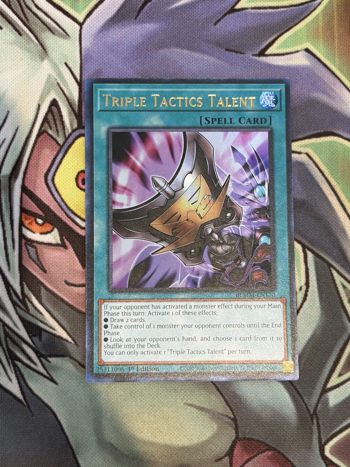 BLMM-EN170 Triple Tactics Talent 1st Edition NM Yugioh Card