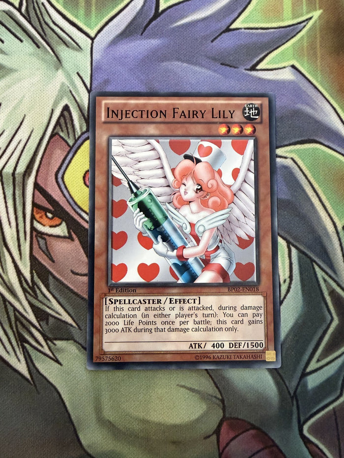BP02-EN018 Injection Fairy Lily Rare 1st Edition NM Yugioh Card