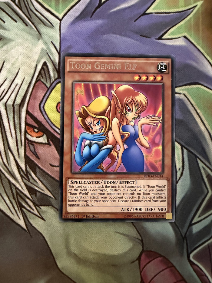 BP03-EN014 Toon Gemini Elf Rare 1st Edition NM Yugioh Card