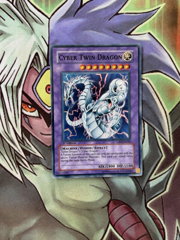 CRV-EN035 Cyber Twin Dragon Super Rare 1st Edition NM Yugioh Card