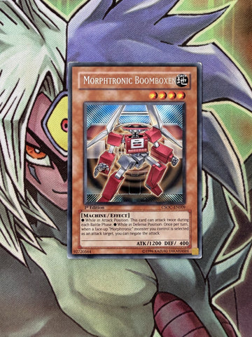 CSOC-EN009 Morphtronic Boomboxen Rare 1st Edition NM Yugioh Card