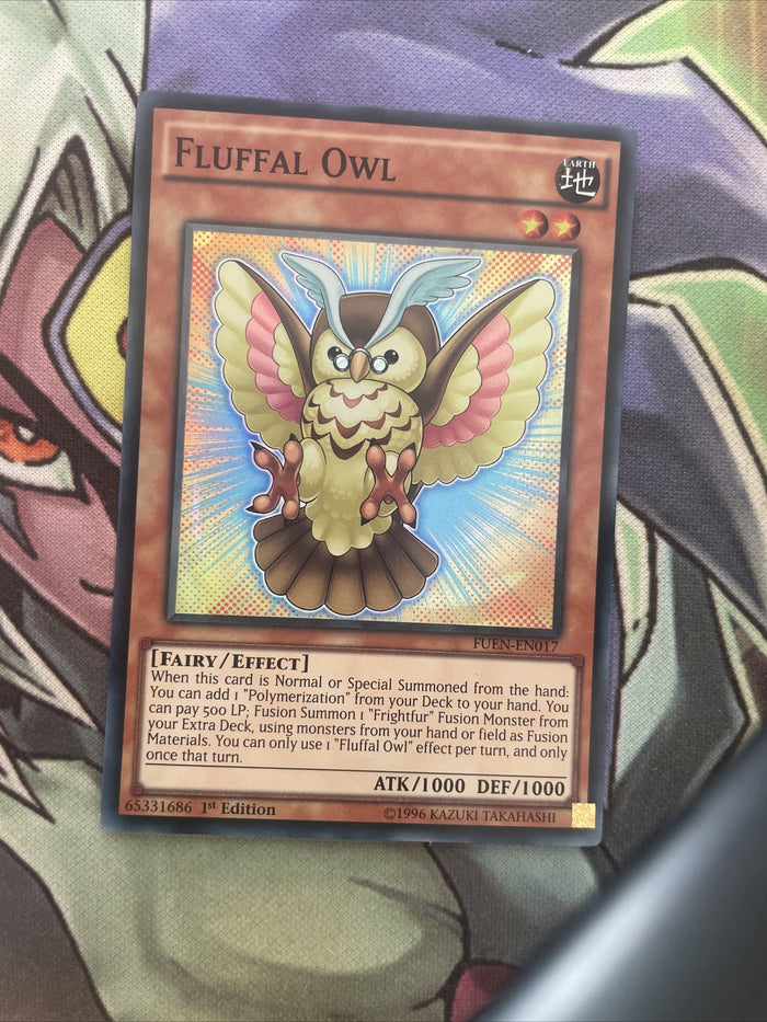 FUEN-EN017 Fluffal Owl Super Rare 1st Edition NM Yugioh Card