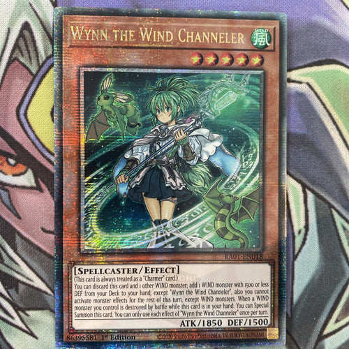 RA01-EN018 Wynn The Wind Channeler Quarter Century 1st Edition NM Yugioh Card