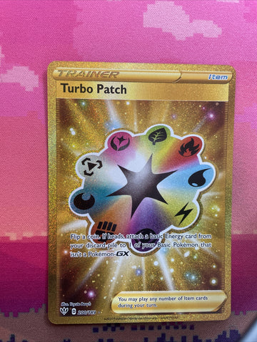 Pokemon Card Turbo Patch 200/189 Secret Rare Darkness Ablaze NM