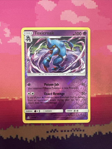Pokemon Card Toxicroak Ultra Prism Reverse Holo Rare 57/156 Near Mint