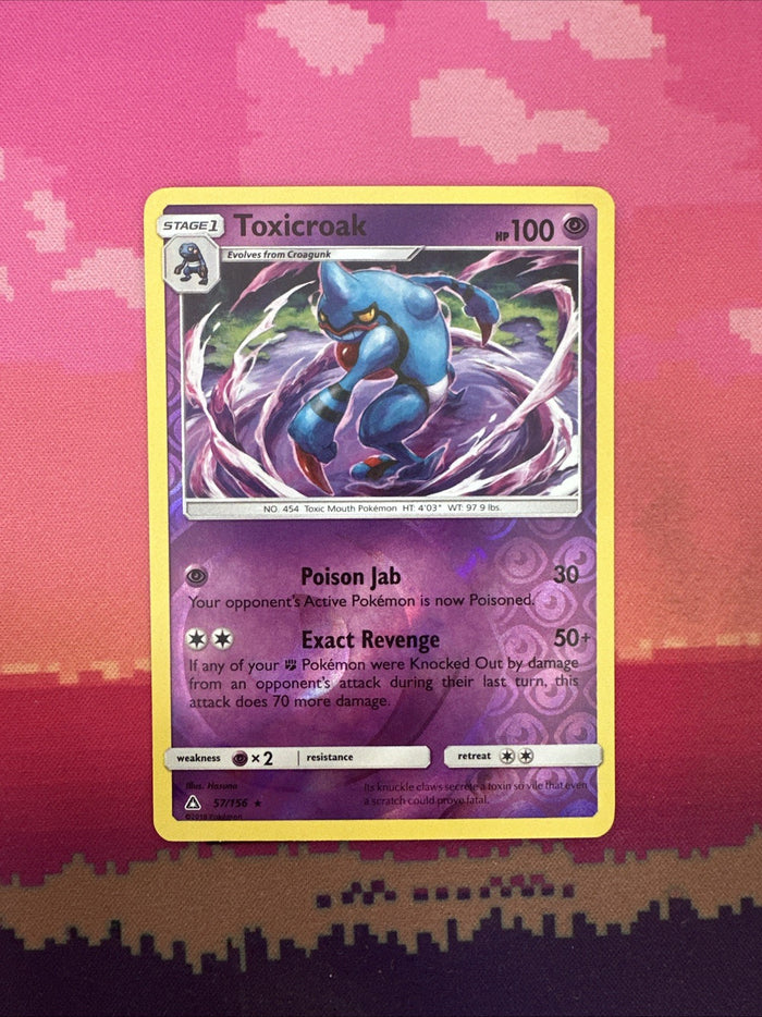 Pokemon Card Toxicroak Ultra Prism Reverse Holo Rare 57/156 Near Mint