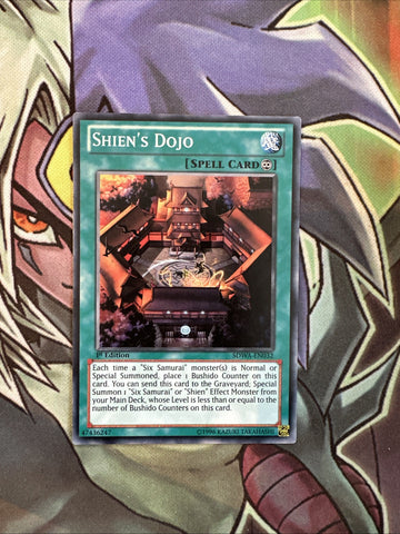 SDWA-EN032 Shien's Dojo Common 1st Edition NM Yugioh Card