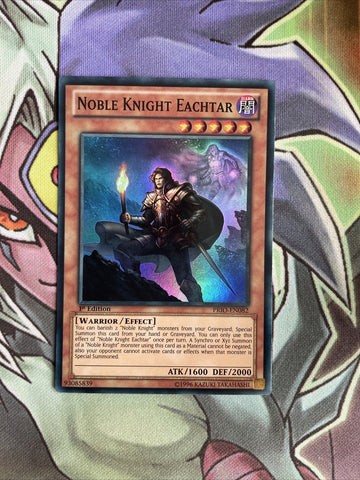 PRIO-EN082 Noble Knight Eachtar Super Rare 1st Edition NM Yugioh Card